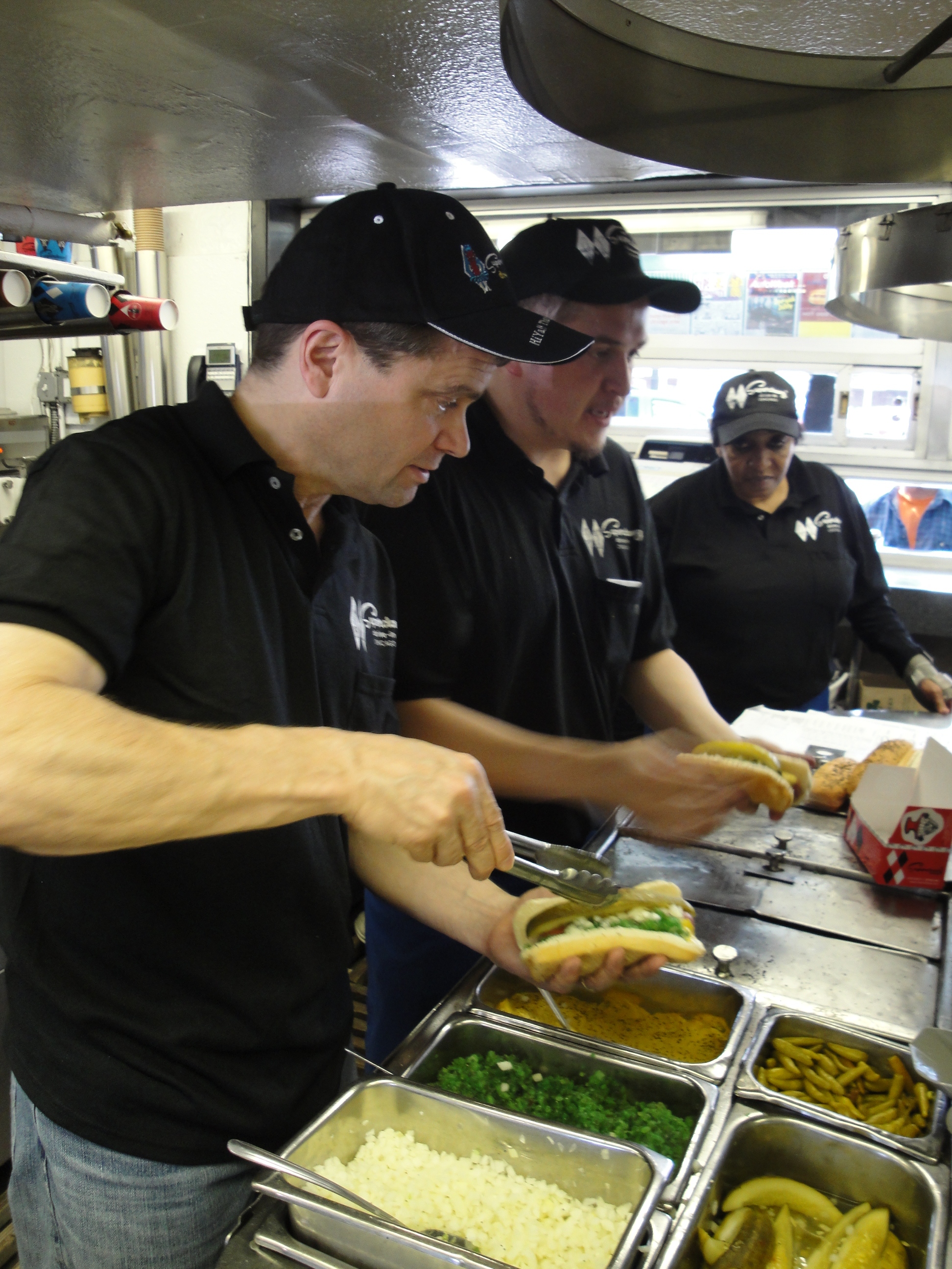 Quigley serving food