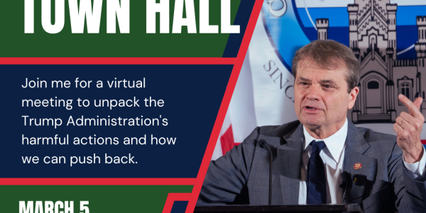 a graphic advertising Congressman Quigley's March 5 virtual town hall