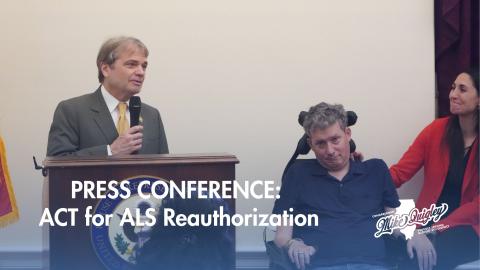 YouTube thumb nail for Quigley's ACT for ALS press conference