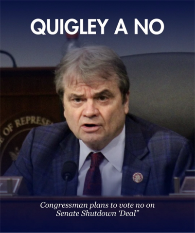 Quigley votes no on Senate shutdown bill