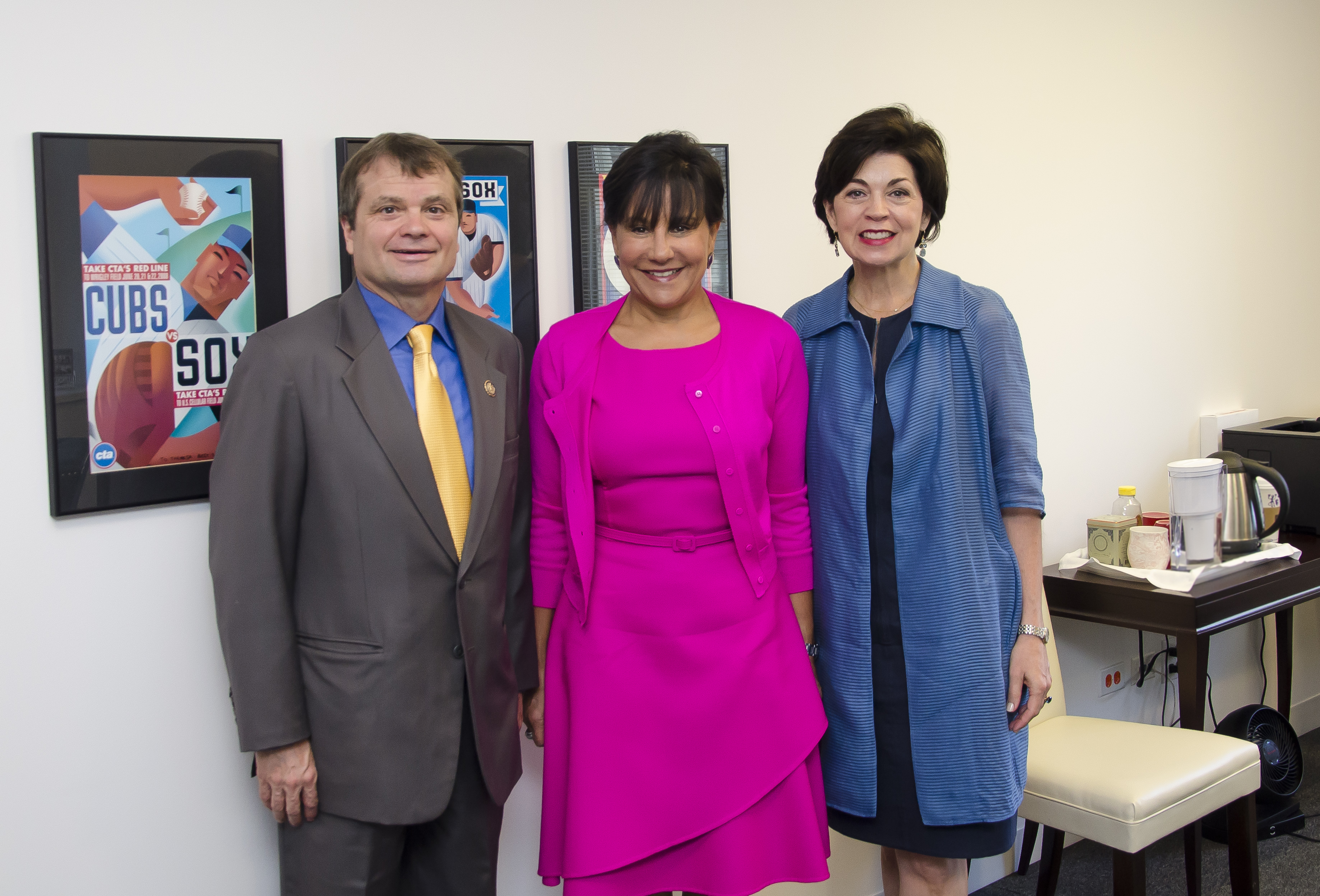 From left to right – U.S. Rep. Mike Quigley (IL-05), Secretary of Commerce Penny Pritzker, President &amp; CEO of the Chicagoland Chamber of Commerce Theresa E. Mintle.