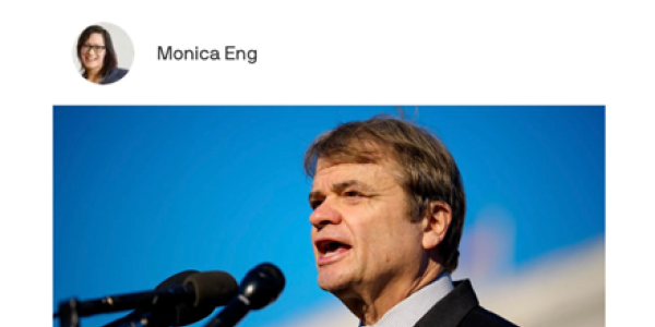 Axios article titled: Quigley threatens DHS funding over agent tactics